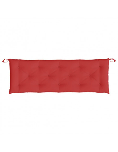 Cuscino per Panca Rosso 150x50x7 cm in Tessuto Oxford