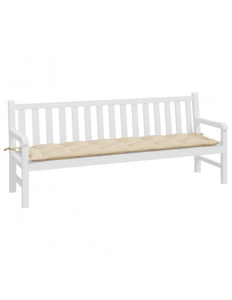 Cuscino per Panca Beige 200x50x7 cm in Tessuto Oxford