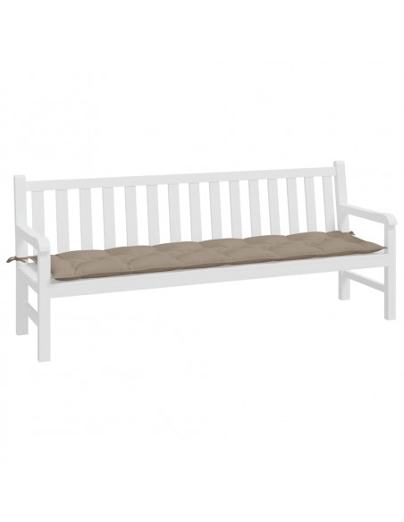 Cuscino per Panca Tortora 200x50x7 cm in Tessuto Oxford