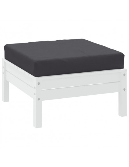 Cuscino per Pallet Antracite 60x60x8 cm in Tessuto