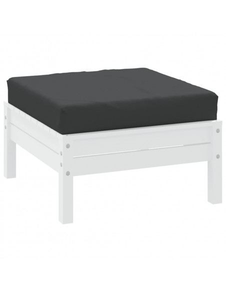 Cuscino per Pallet Nero 60x60x8 cm in Tessuto