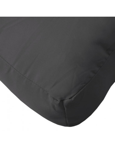 Cuscino per Pallet Nero 60x60x8 cm in Tessuto