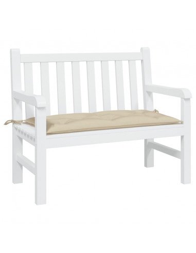 Cuscino per Panca Beige 110x50x7 cm in Tessuto Oxford