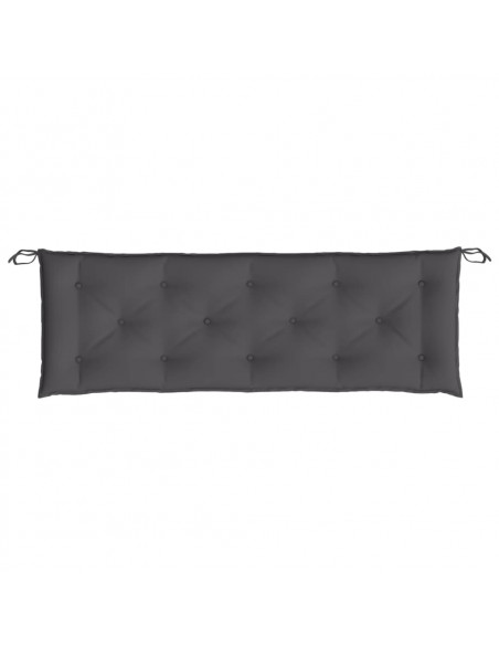 Cuscini Panca Giardino 2pz Antracite 150x50x7cm Tessuto Oxford