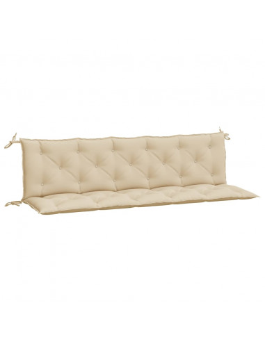 Cuscini Panca da Giardino 2pz Beige 180x50x7 cm Tessuto Oxford