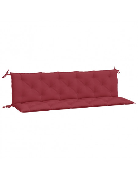 Cuscini per Panca 2 pz Rosso Vino 180x50x7 cm in Tessuto Oxford