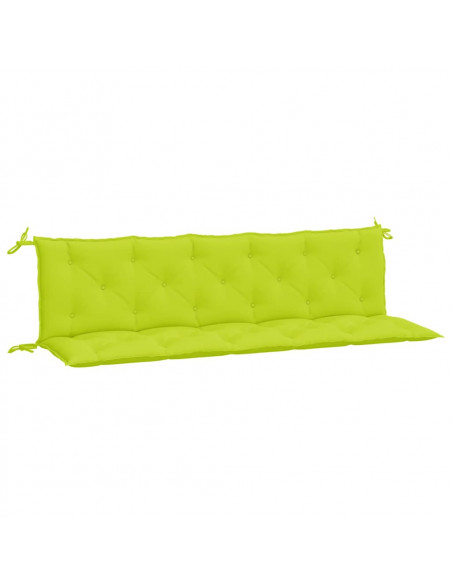 Cuscini per Panca 2 pz Verde Intenso 180x50x7 cm Tessuto Oxford
