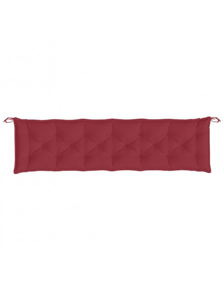 Cuscini per Panca 2 pz Rosso Vino 200x50x7 cm in Tessuto Oxford