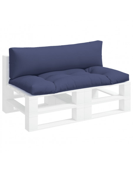 Cuscini per Pallet 2 pz Blu Marino in Tessuto Oxford
