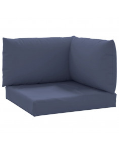 Cuscini per Pallet 3 pz Blu Marino in Tessuto Oxford 2