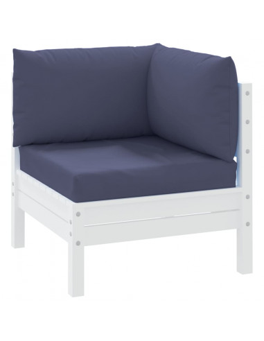 Cuscini per Pallet 3 pz Blu Marino in Tessuto Oxford