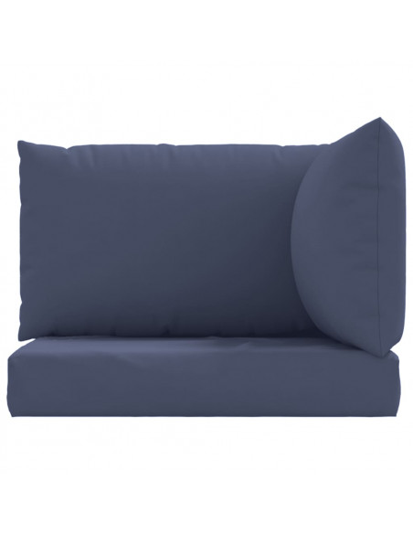 Cuscini per Pallet 3 pz Blu Marino in Tessuto Oxford