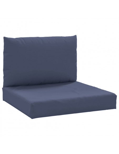 Cuscini per Pallet 2 pz Blu Marino in Tessuto