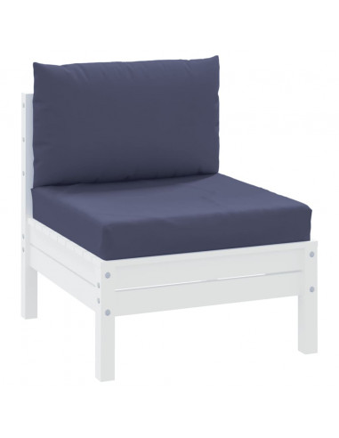 Cuscini per Pallet 2 pz Blu Marino in Tessuto