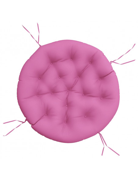 Cuscino Rotondo Rosa Ø 100x11 cm in Tessuto Oxford