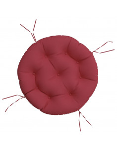 Cuscino Rotondo Rosso Vino Ø 60x11 cm in Tessuto Oxford 2