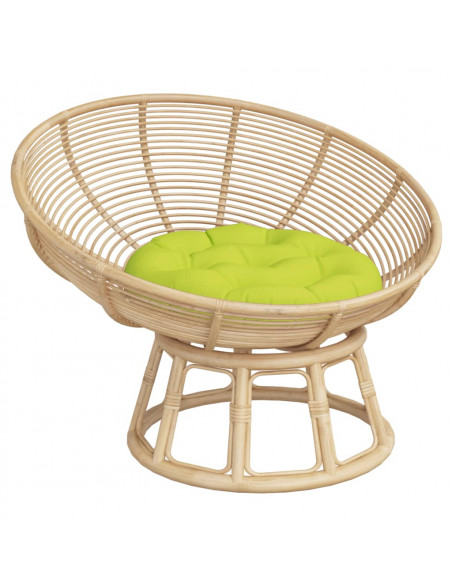 Cuscino Rotondo Verde Chiaro Ø 60x11 cm in Tessuto Oxford