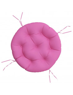 Cuscino Rotondo Rosa Ø 60x11 cm in Tessuto Oxford 2