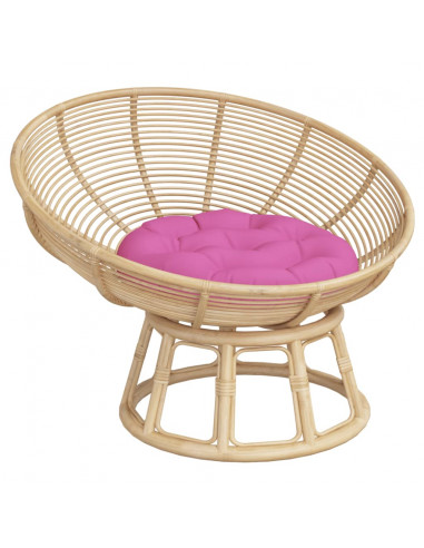 Cuscino Rotondo Rosa Ø 60x11 cm in Tessuto Oxford