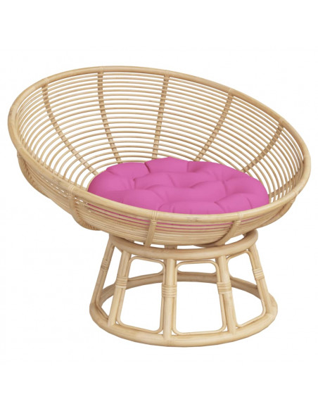 Cuscino Rotondo Rosa Ø 60x11 cm in Tessuto Oxford