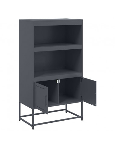 Credenza Antracite 68,5x38,5x123,5 cm in Acciaio