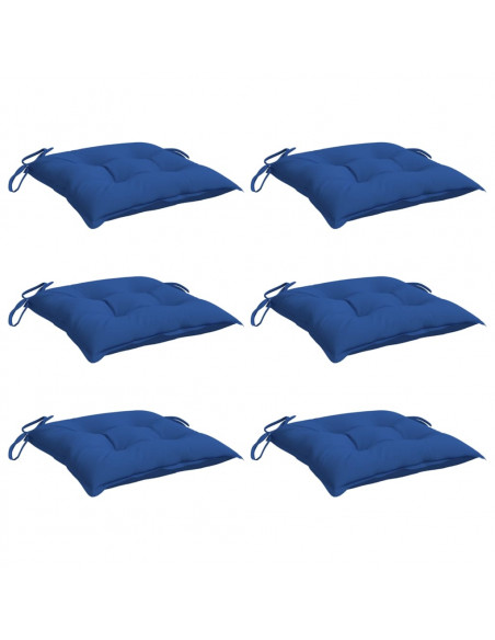 Cuscini per Pallet 6 pz Blu 50x50x7 cm Tessuto Oxford