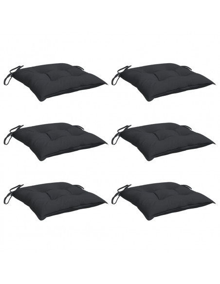 Cuscini per Pallet 6 pz Neri 50x50x7 cm Tessuto Oxford