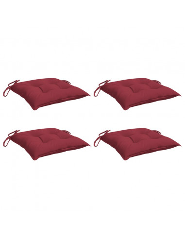 Cuscini per Pallet 4 pz Rosso Vino 50x50x7 cm Tessuto Oxford