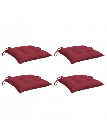 Cuscini per Pallet 4 pz Rosso Vino 50x50x7 cm Tessuto Oxford