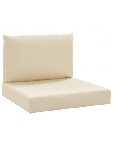 Cuscini per Pallet 2 pz Beige in Tessuto Oxford