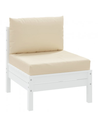 Cuscini per Pallet 2 pz Beige in Tessuto Oxford