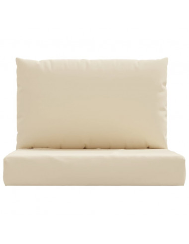 Cuscini per Pallet 2 pz Beige in Tessuto Oxford