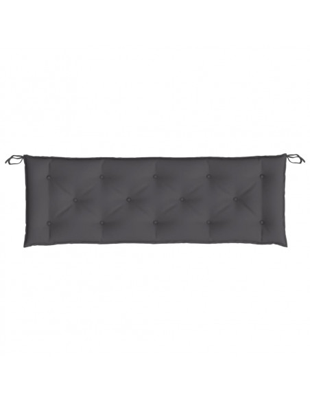 Cuscino per Panca Antracite 150x50x7 cm in Tessuto Oxford