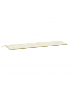 Cuscino per Panca Giardino Crema 200x50x7 cm in Tessuto Oxford 2