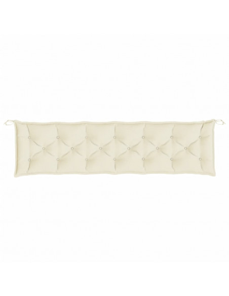 Cuscino per Panca Giardino Crema 200x50x7 cm in Tessuto Oxford