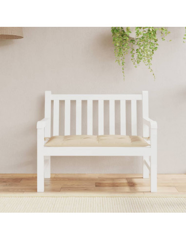 Cuscino per Panca Beige 100x50x7 cm in Tessuto Oxford