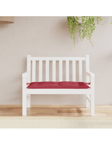 Cuscino per Panca Rosso Vino 100x50x7 cm in Tessuto Oxford