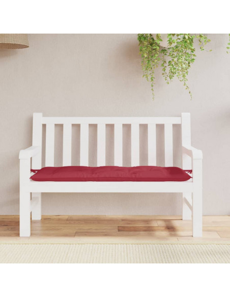 Cuscino per Panca Rosso Vino 120x50x7 cm in Tessuto Oxford