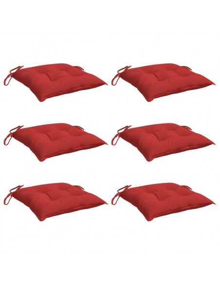 Cuscini per Pallet 6 pz Rossi 50x50x7 cm Tessuto Oxford