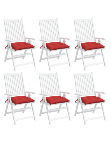 Cuscini per Pallet 6 pz Rossi 50x50x7 cm Tessuto Oxford