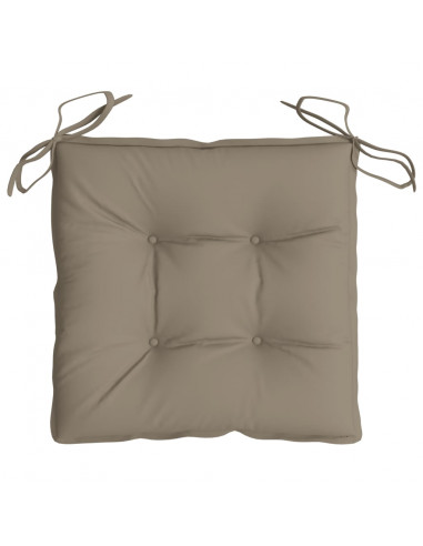 Cuscini per Sedia 6 pz Tortora 40x40x7 cm in Tessuto Oxford