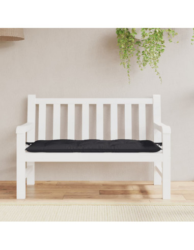 Cuscino per Panca Nero 120x50x7 cm in Tessuto Oxford