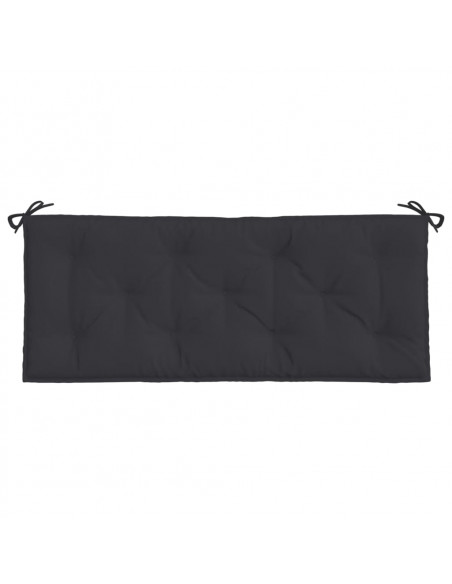 Cuscino per Panca Nero 120x50x7 cm in Tessuto Oxford