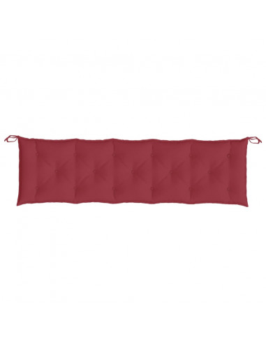 Cuscino per Panca Rosso Vino 180x50x7 cm in Tessuto Oxford