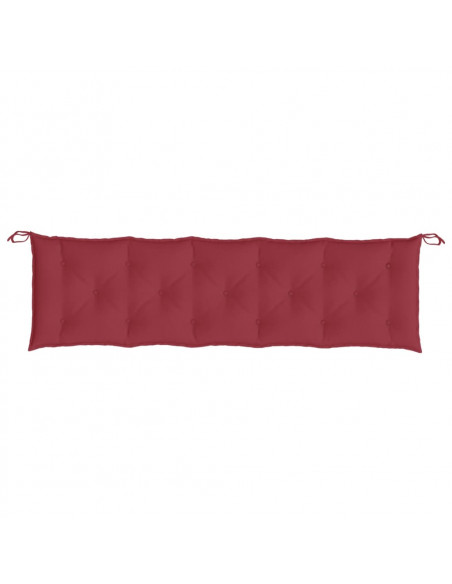 Cuscino per Panca Rosso Vino 180x50x7 cm in Tessuto Oxford