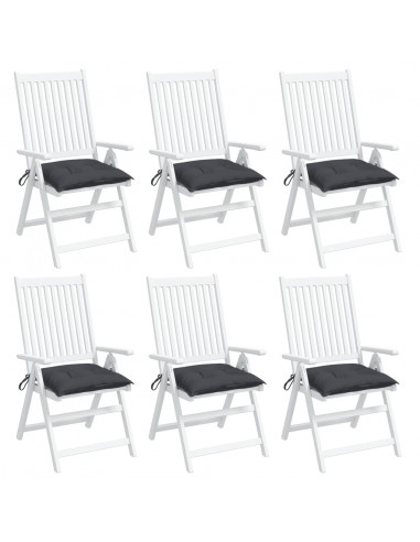 Cuscini per Sedia 6 pz Antracite 40x40x7 cm in Tessuto Oxford