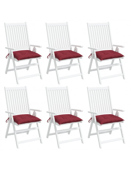 Cuscini per Pallet 6 pz Rosso Vino 50x50x7 cm Tessuto Oxford