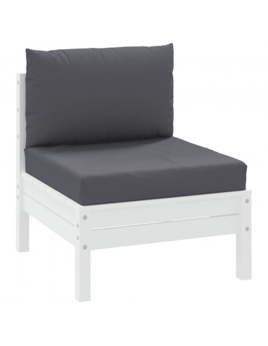 Cuscini per Pallet 2 pz Antracite in Tessuto Oxford