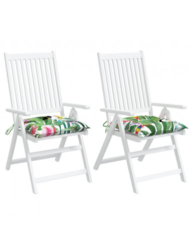 Cuscini per Sedia 2 pz Multicolore 50x50x7 cm in Tessuto Oxford