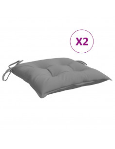 Cuscini per Sedia 2 pz Grigi 50x50x7 cm Tessuto Oxford 2